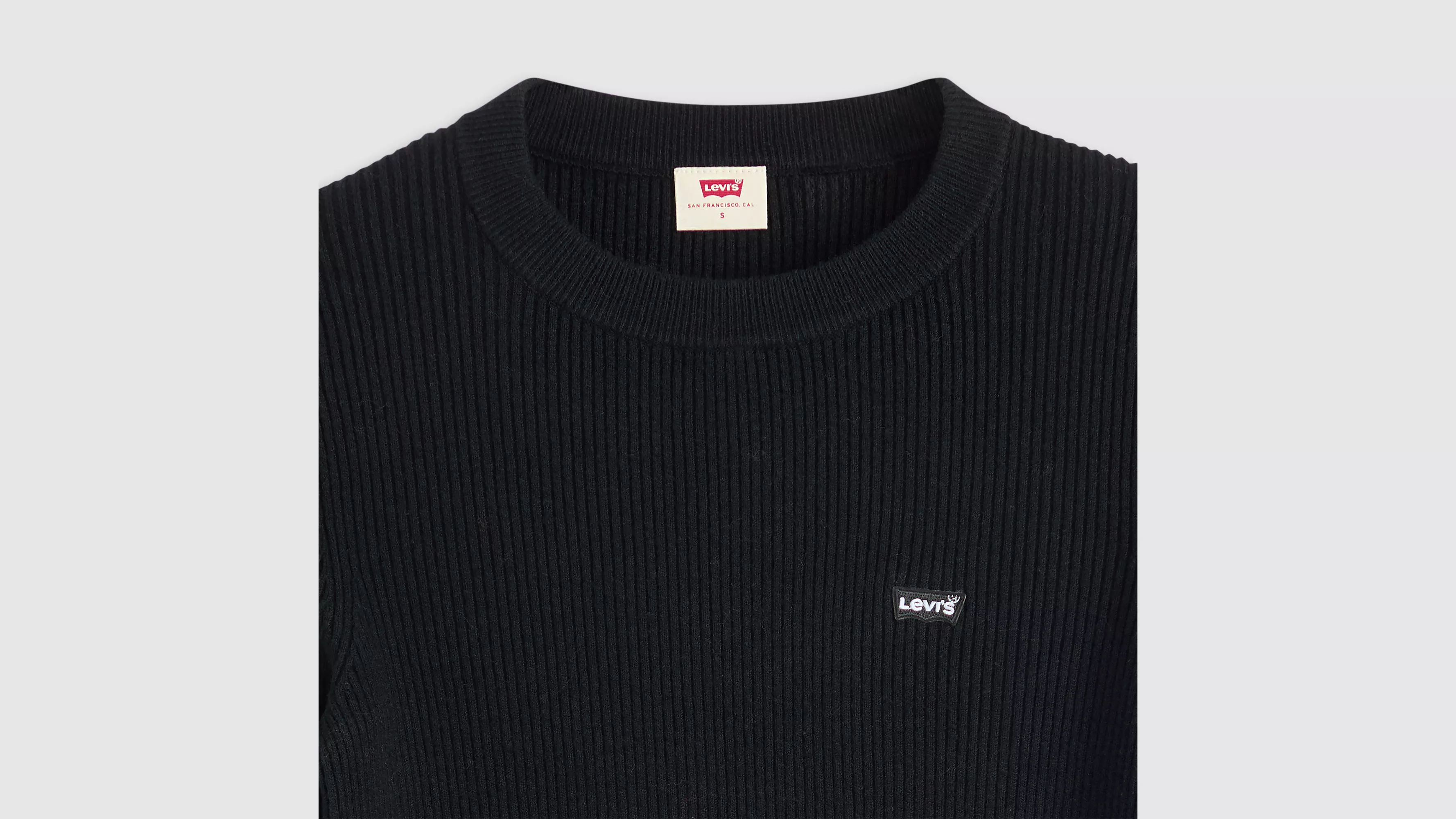 RIB CREW SWEATER ANTHRACITE NIGHT COTTO