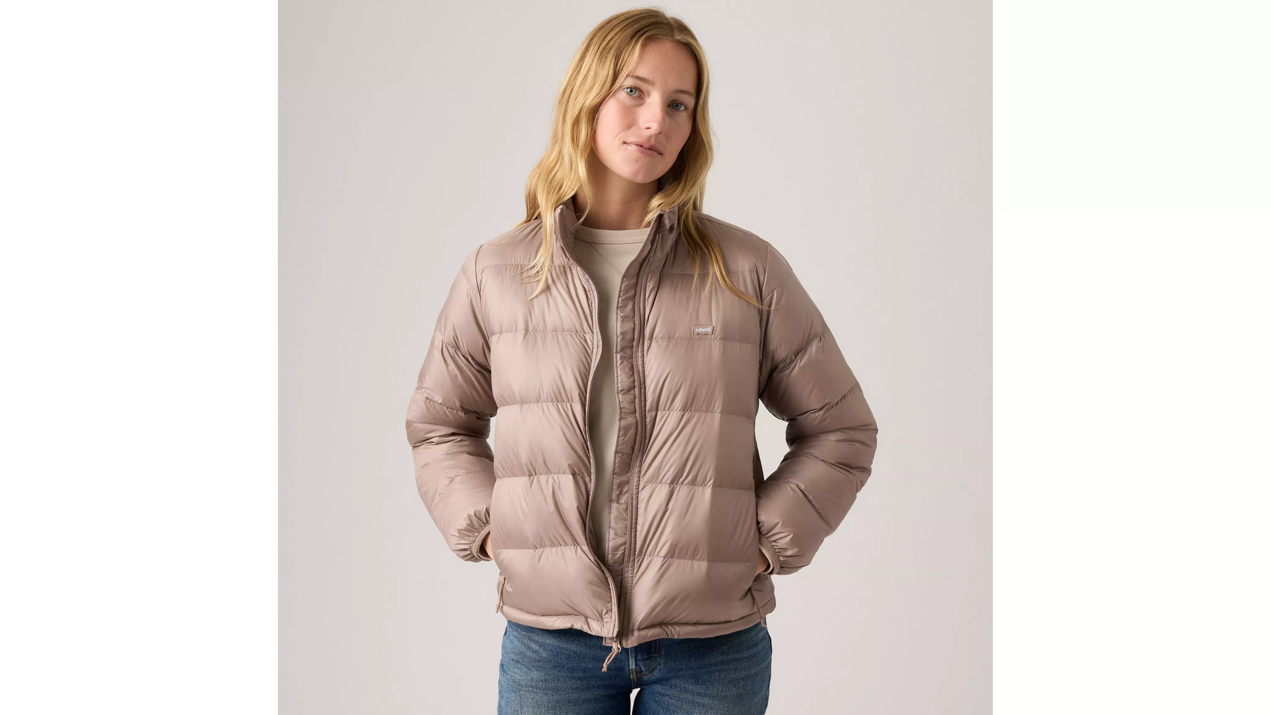 WILLA DOWN PACKABLE JACKET TAUPE GRAY