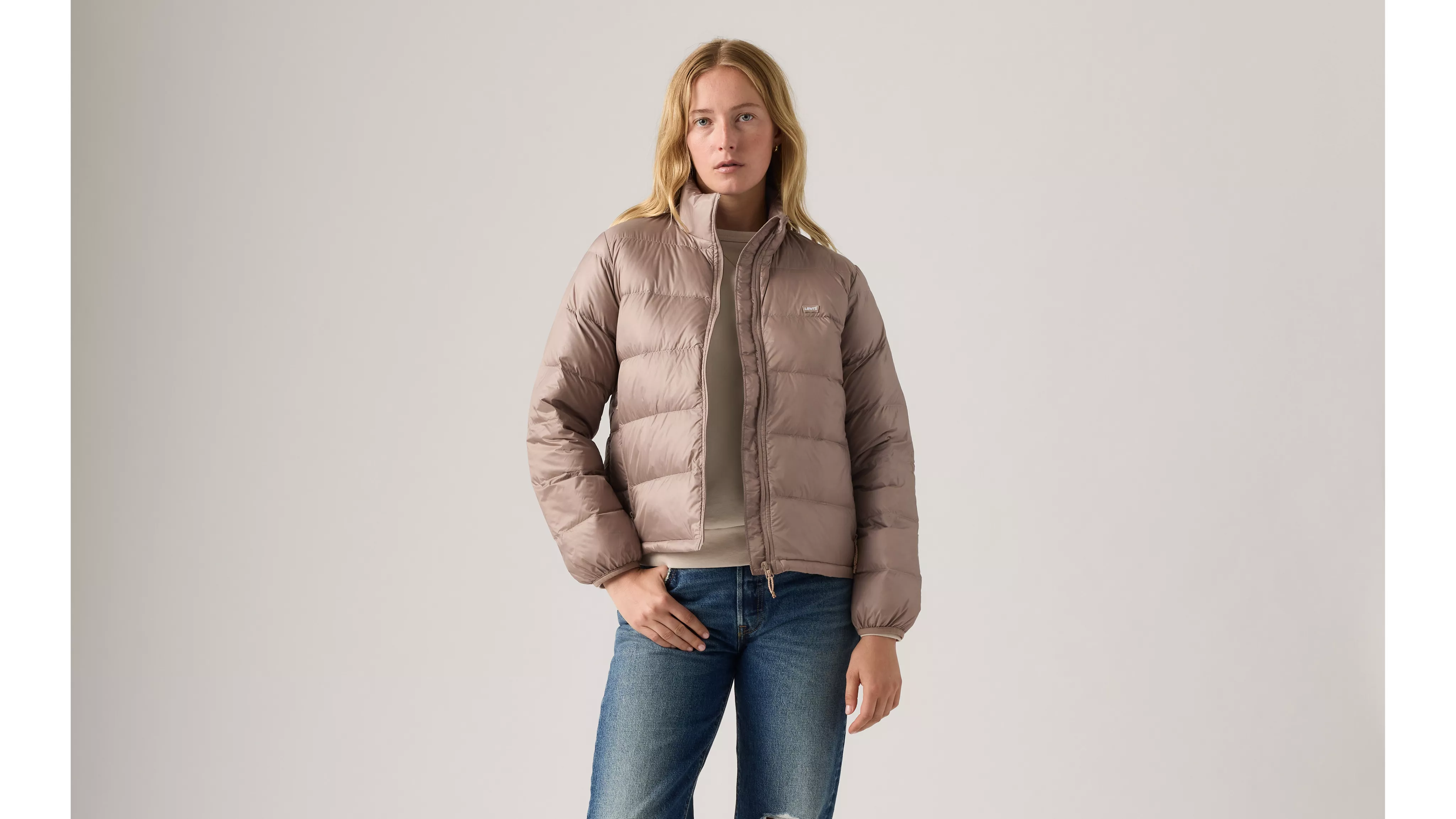 WILLA DOWN PACKABLE JACKET TAUPE GRAY