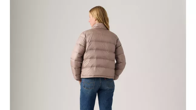 WILLA DOWN PACKABLE JACKET TAUPE GRAY