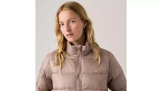 WILLA DOWN PACKABLE JACKET TAUPE GRAY