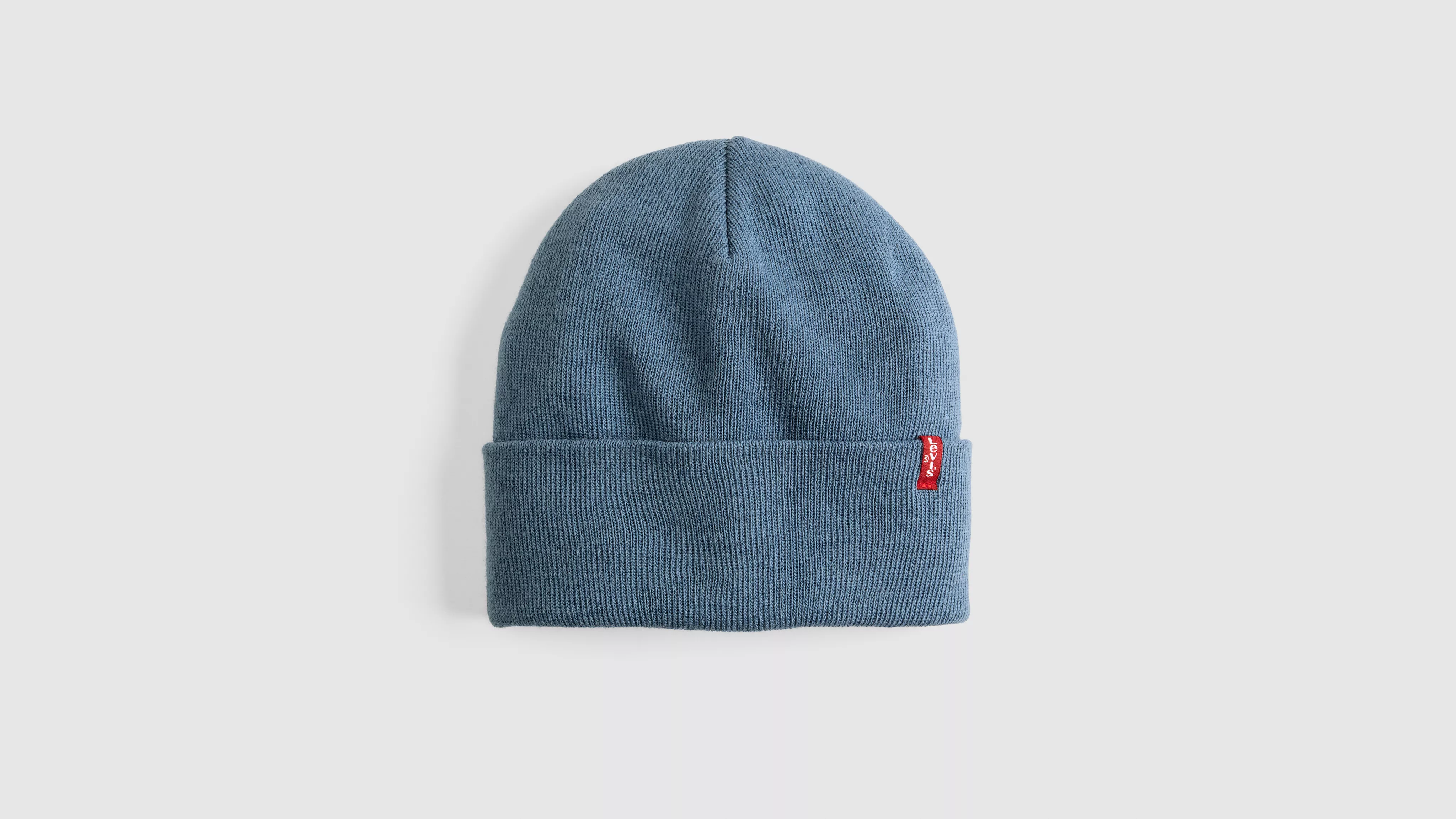 SLOUCHY RED TAB BEANIE HORIZON BLUE
