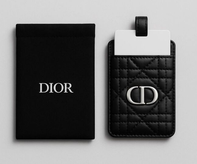 Dior card holder with mirror 