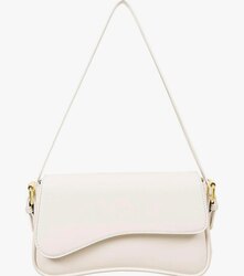 Black leather shoulder bag