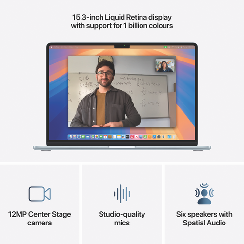 Macbook Air M4 chip 16GB 256GB SSD 15" Liquid Retina Sky Blue