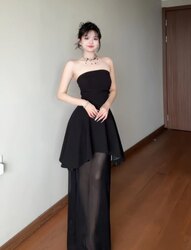 Мөр гардаг урт даашинз