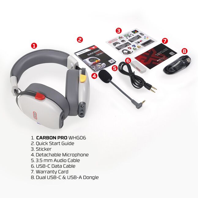 Fantech Carbon Pro WHG06 Multi-Platform Wireless Headset Gray