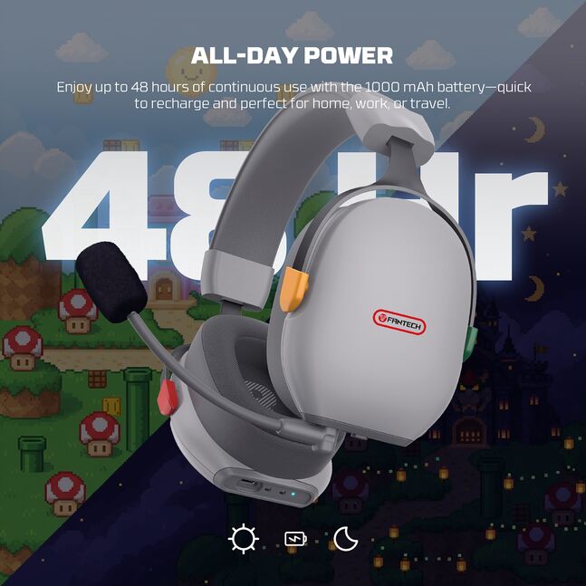 Fantech Carbon Pro WHG06 Multi-Platform Wireless Headset Gray