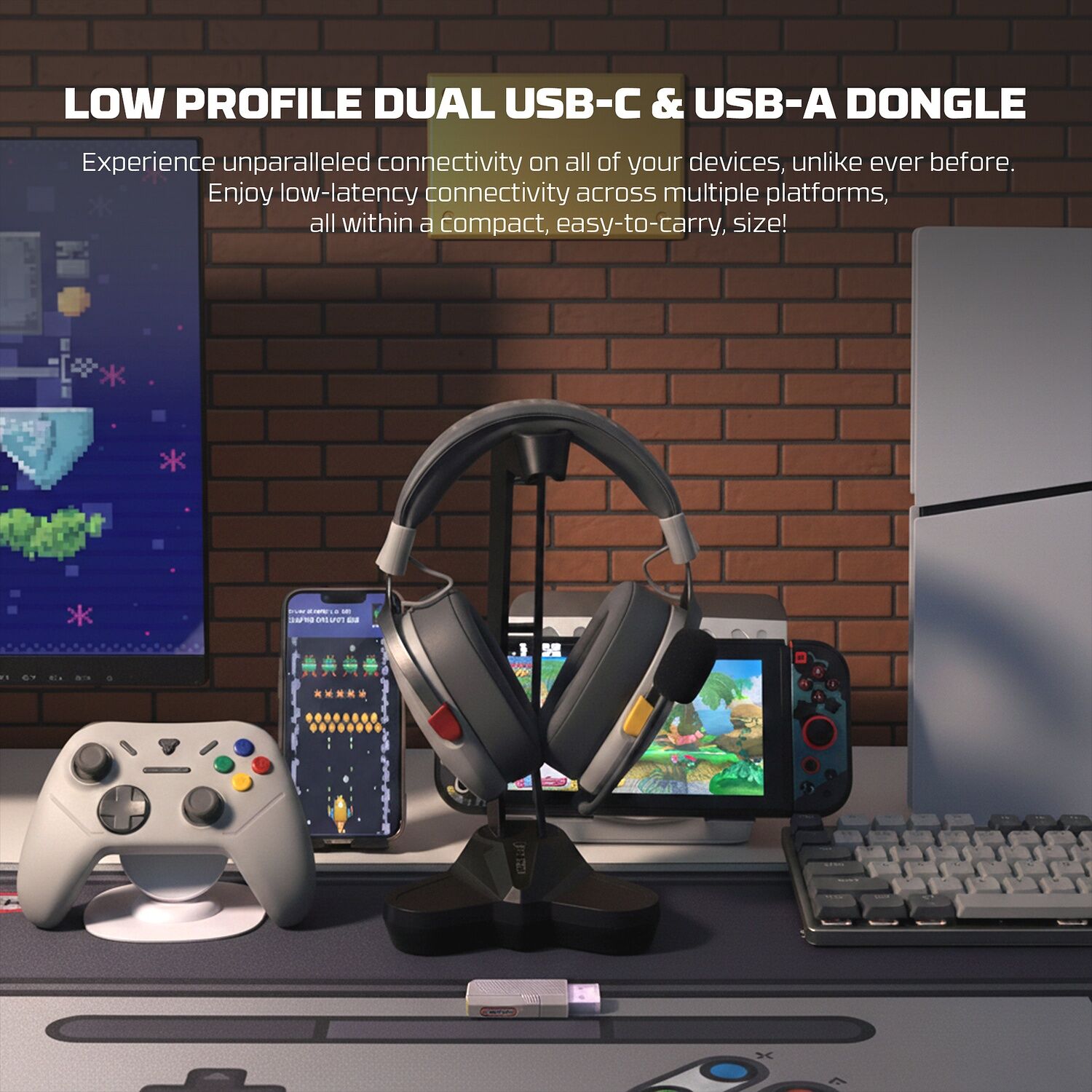 Fantech Carbon Pro WHG06 Multi-Platform Wireless Headset Gray