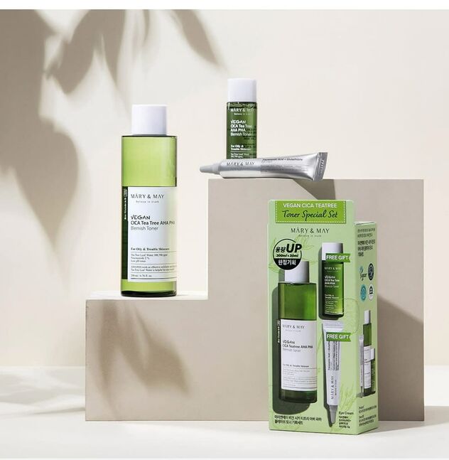 Mary&may vegan cica toner set