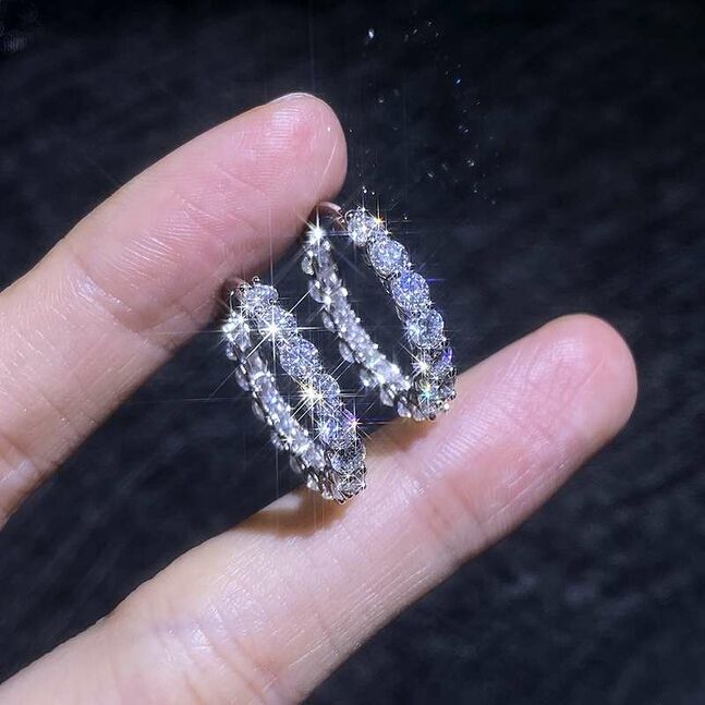 Моиссанит алмазан цагираг ээмэг