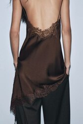 Lace satin dress