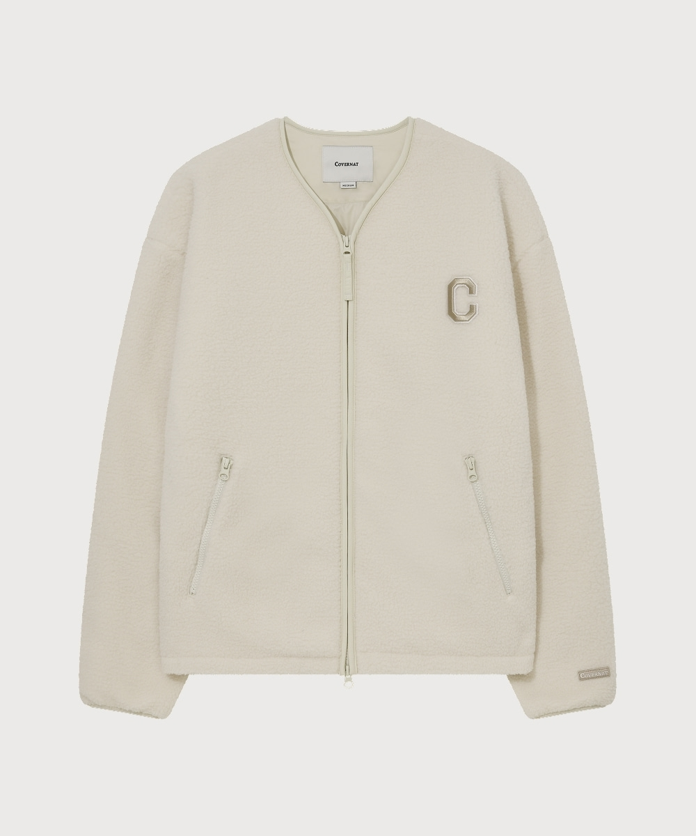 Collarless Sherpa Jacket