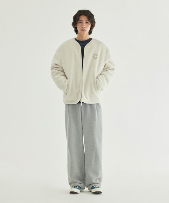 Collarless Sherpa Jacket