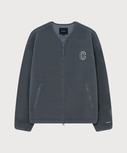 Collarless Sherpa Jacket