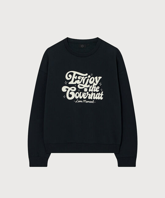 Woman Oversized Enjoy Graphic Brushed Sweatshirt