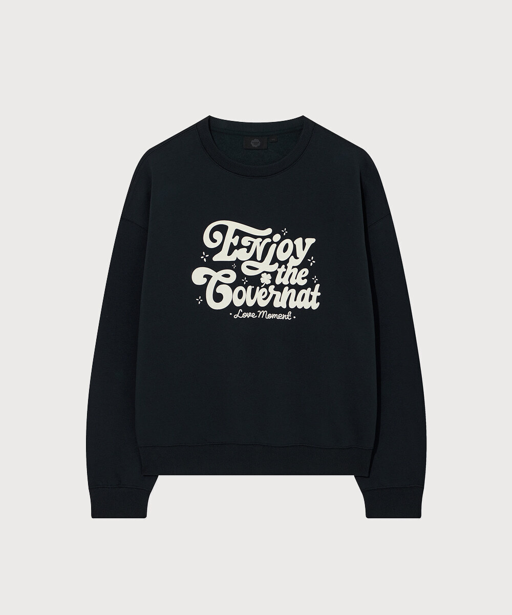 Woman Oversized Enjoy Graphic Brushed Sweatshirt