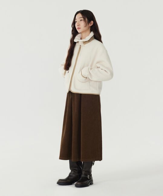 Woman Sherpa Zip Up Jacket