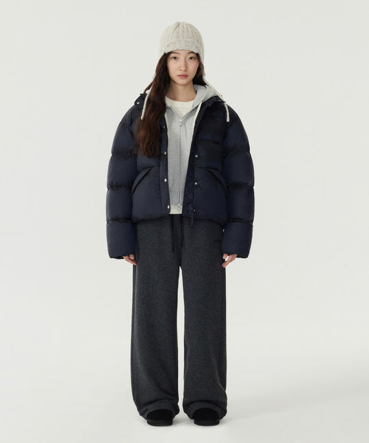 Woman Boucle Banding Sweat Pants