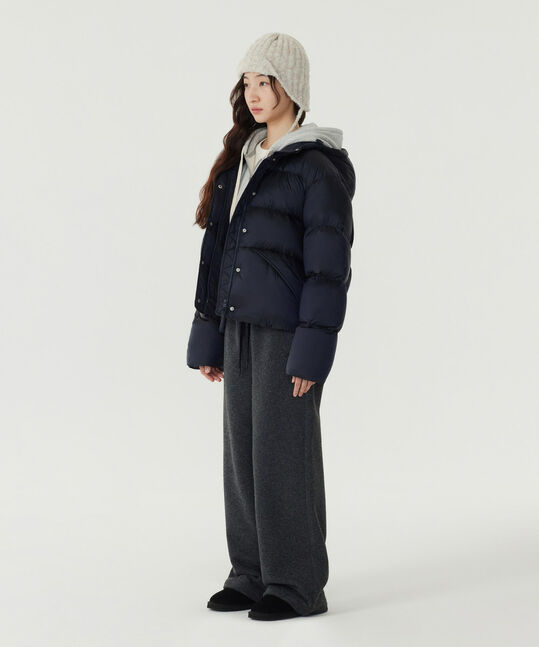 Woman Boucle Banding Sweat Pants