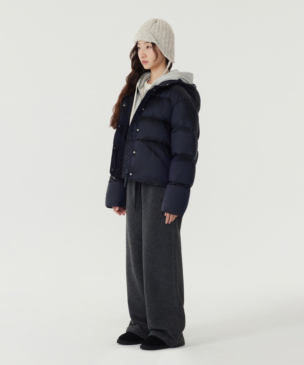 Woman Boucle Banding Sweat Pants