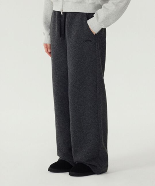 Woman Boucle Banding Sweat Pants