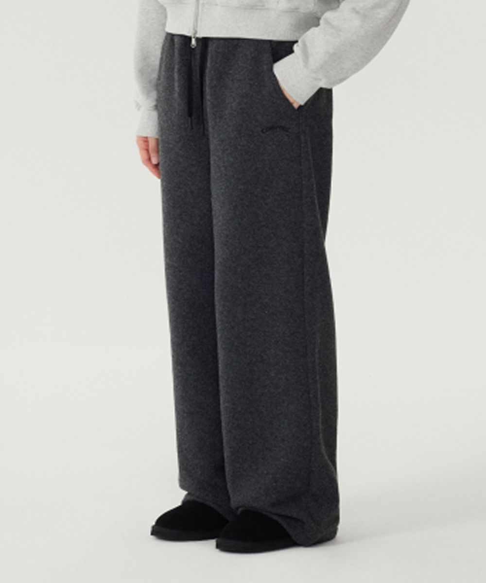 Woman Boucle Banding Sweat Pants