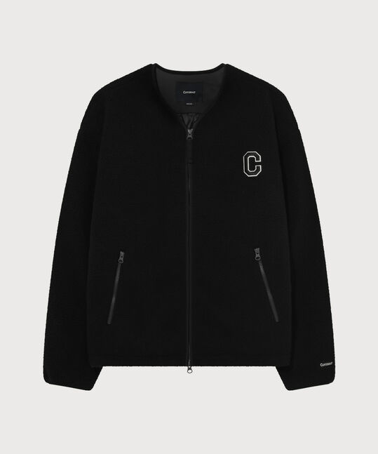 Collarless Sherpa Jacket