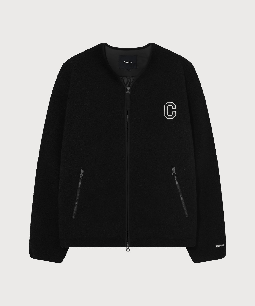 Collarless Sherpa Jacket