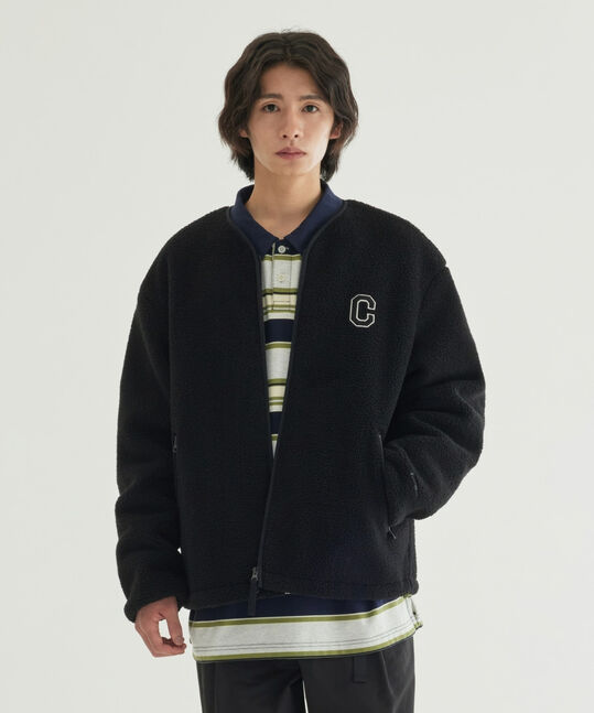 Collarless Sherpa Jacket