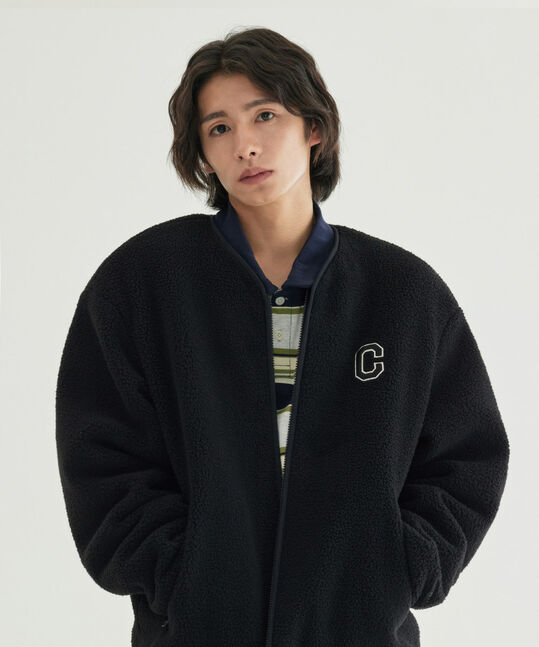 Collarless Sherpa Jacket