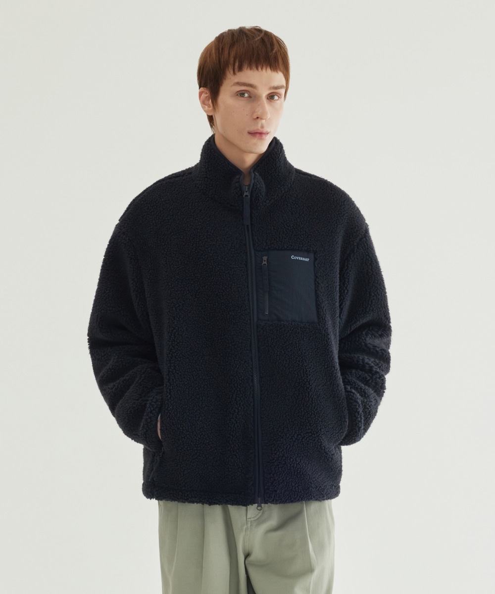Stand Collar Sherpa Jacket