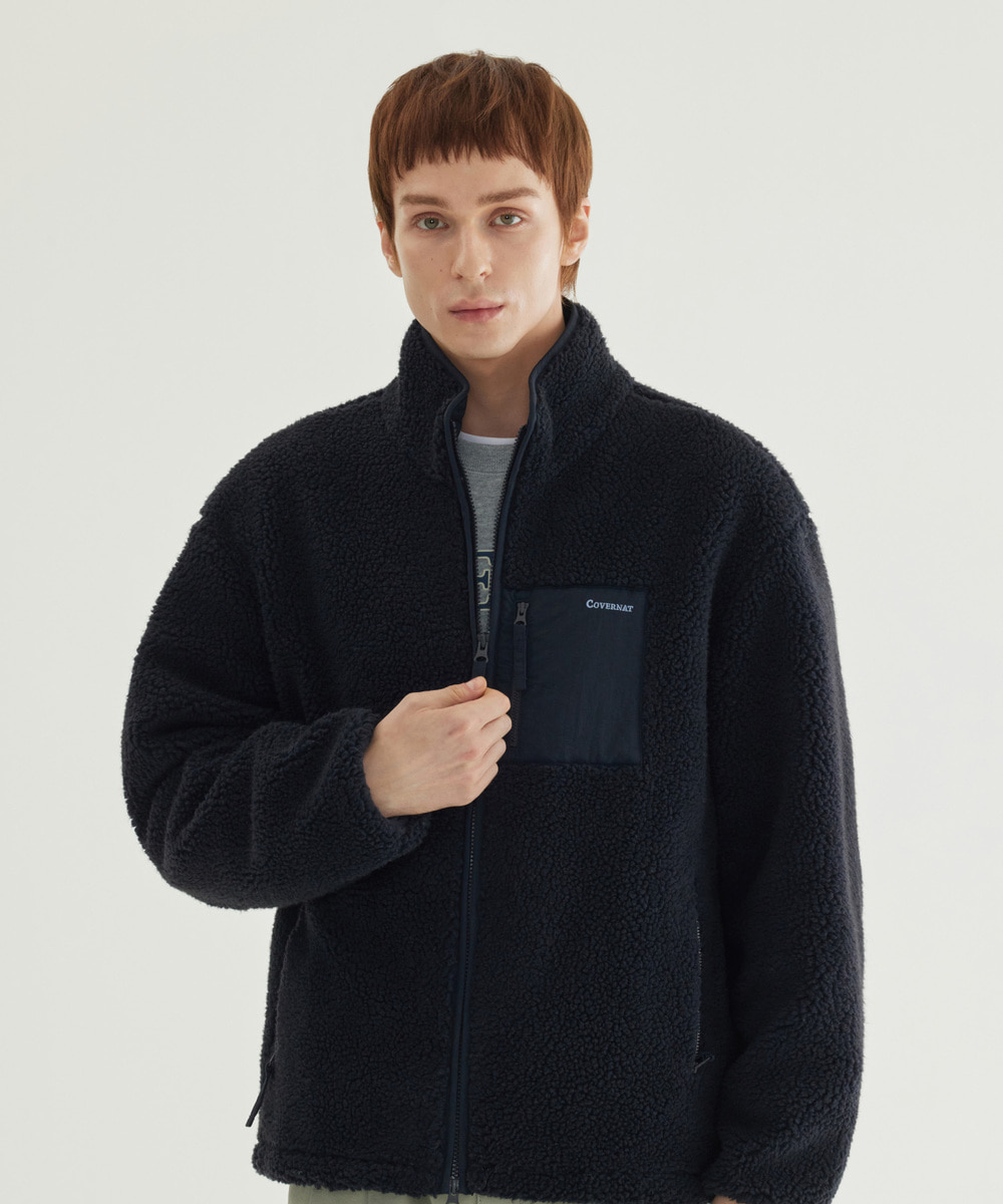 Stand Collar Sherpa Jacket