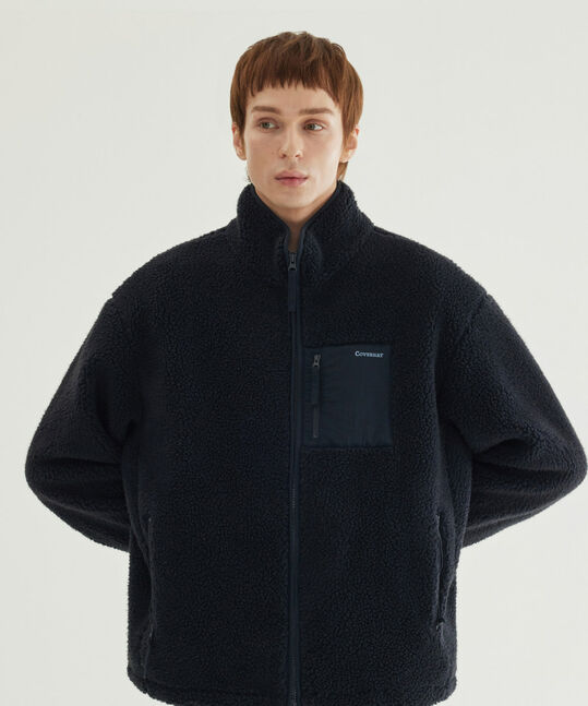 Stand Collar Sherpa Jacket