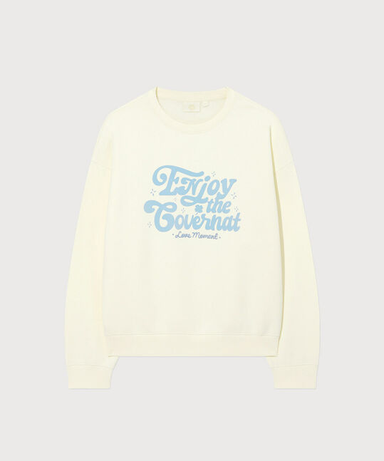 Woman Oversized Enjoy Graphic Brushed Sweatshirt