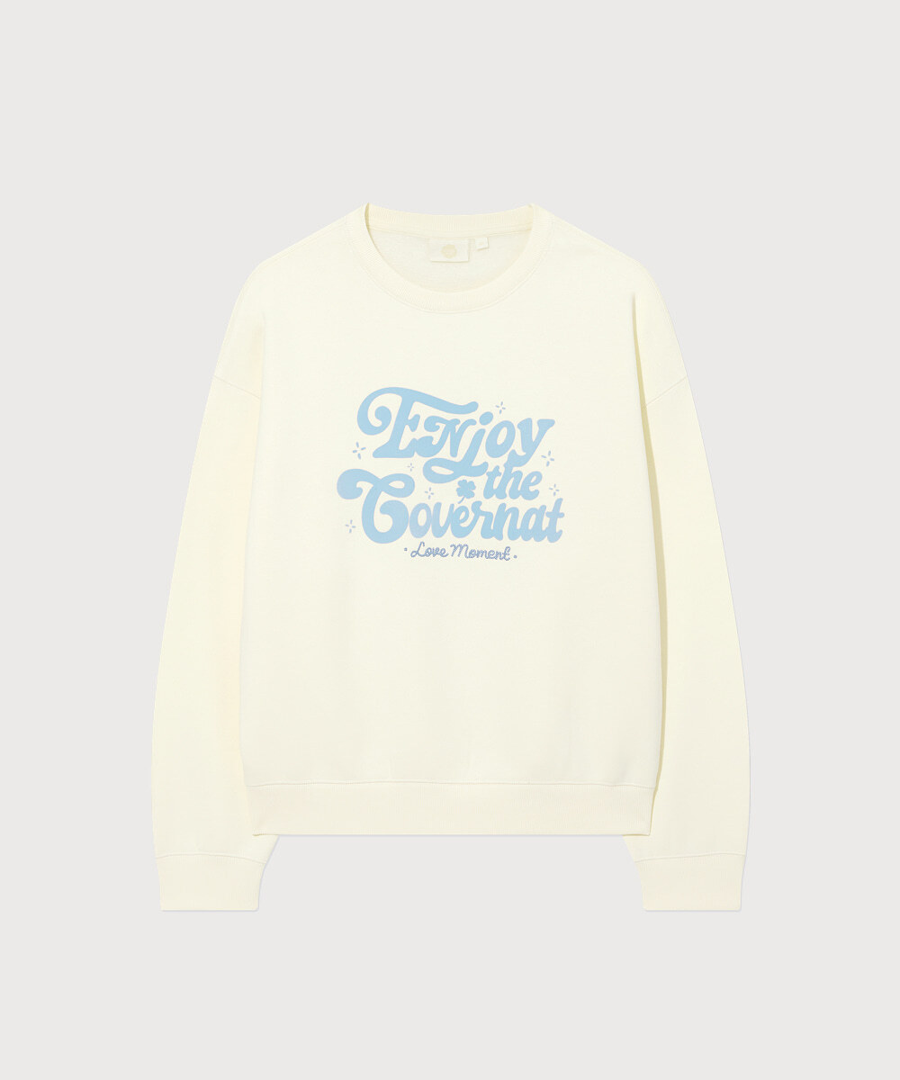 Woman Oversized Enjoy Graphic Brushed Sweatshirt