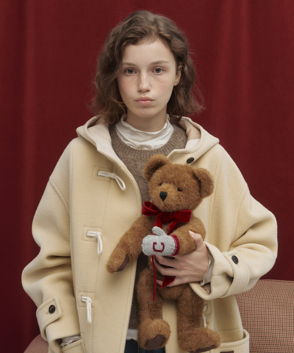 Woman Hooded Long Duffle Coat