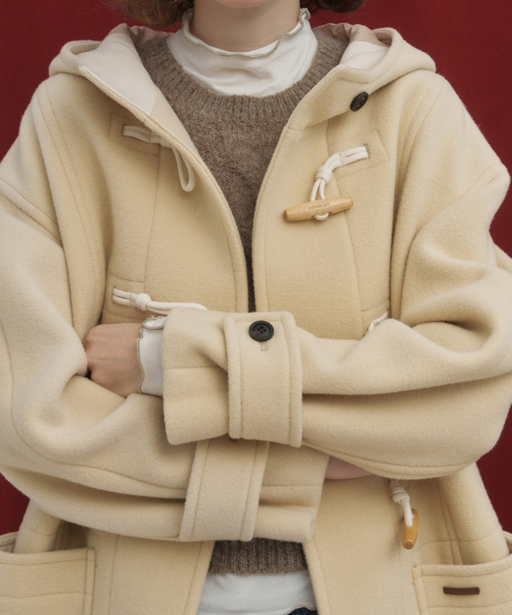 Woman Hooded Long Duffle Coat