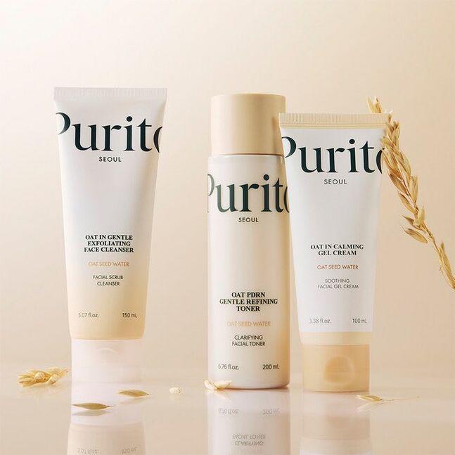 Purito oat set /cream/toner/foam