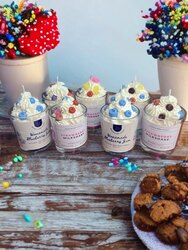 Strawberry milkshake candle