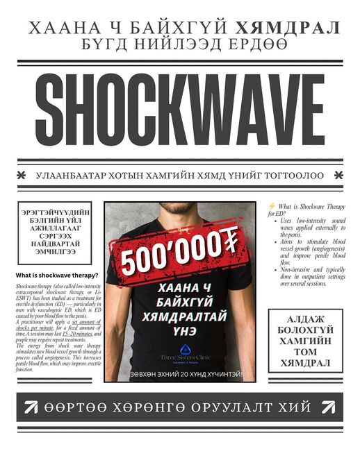 Эрэгтэйчүүдийнshockwave эмчилгээ