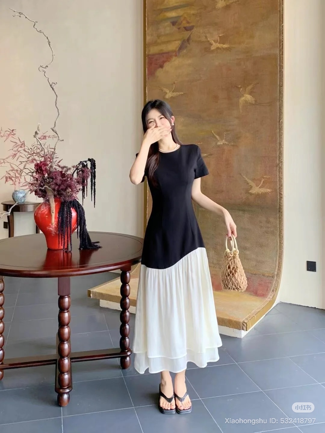 MAXI LONG BLACK TSHIRT DRESS