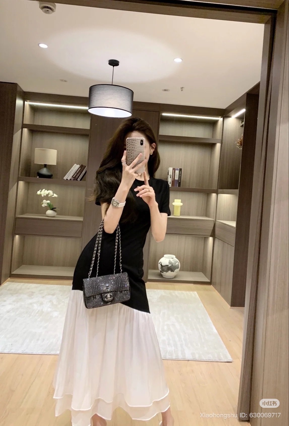 MAXI LONG BLACK TSHIRT DRESS