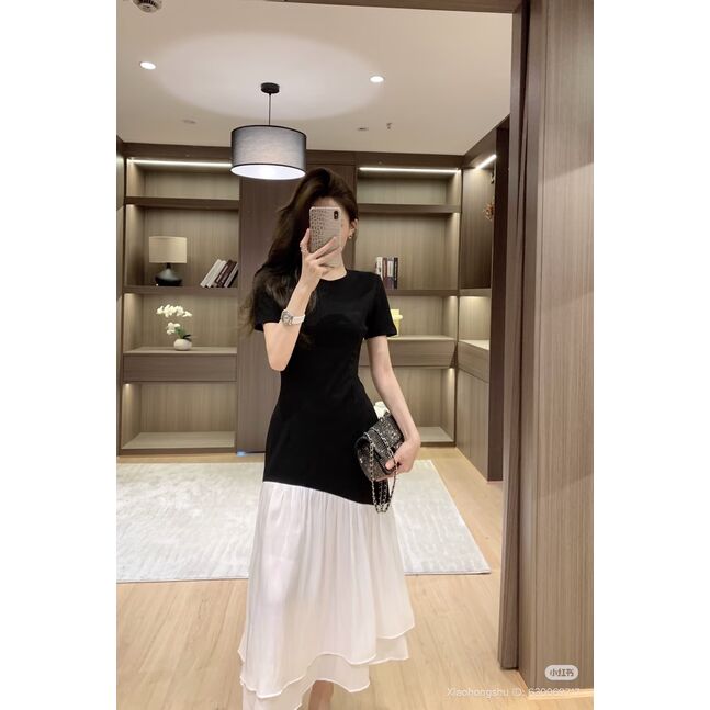 MAXI LONG BLACK TSHIRT DRESS