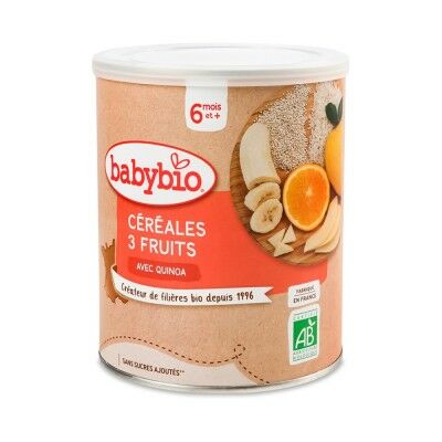 Babybio 3н төрлийн жимстэй хүүхдийн каш 220гр 6+сар