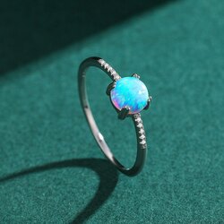 Опал шигтгээтэй мөнгөн хос