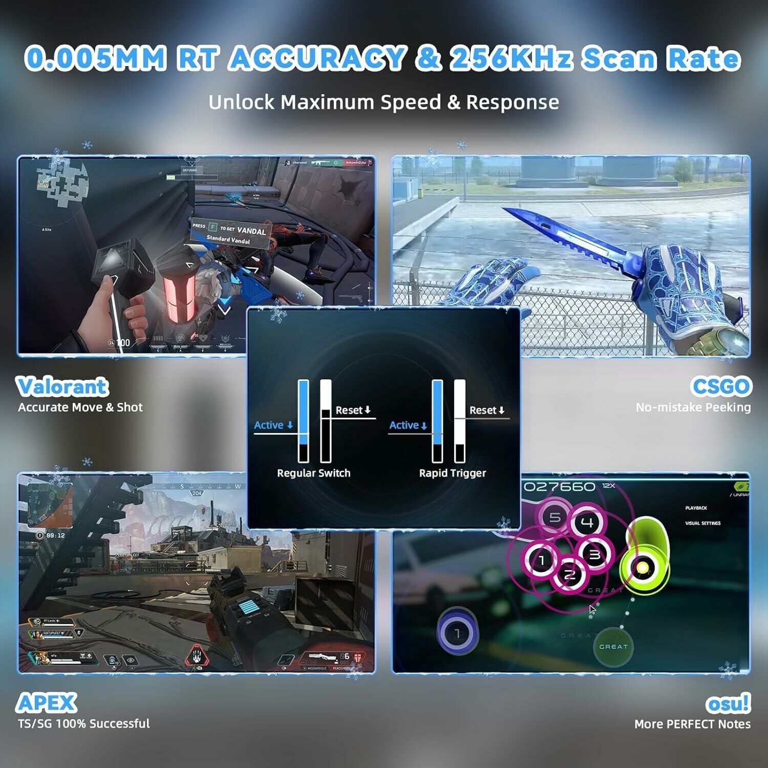 Attack Shark R82HE Wired Magnetic Switch Mechanical Keyboard White