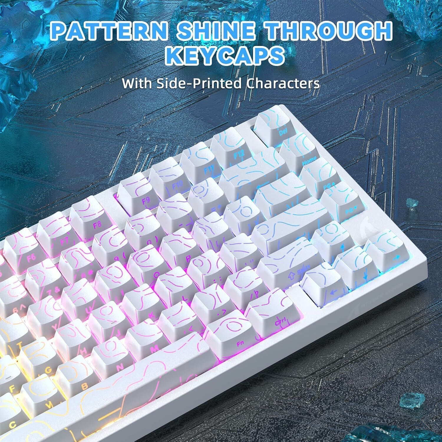 Attack Shark R82HE Wired Magnetic Switch Mechanical Keyboard White