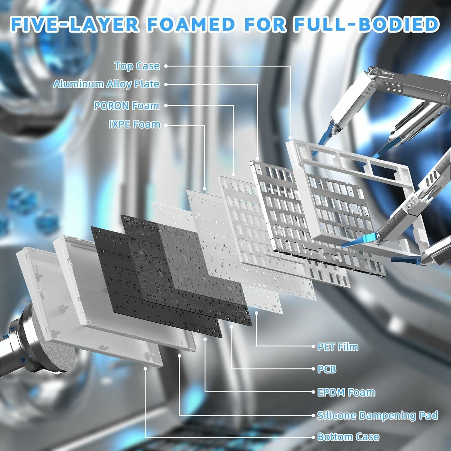 Attack Shark R82HE Wired Magnetic Switch Mechanical Keyboard White