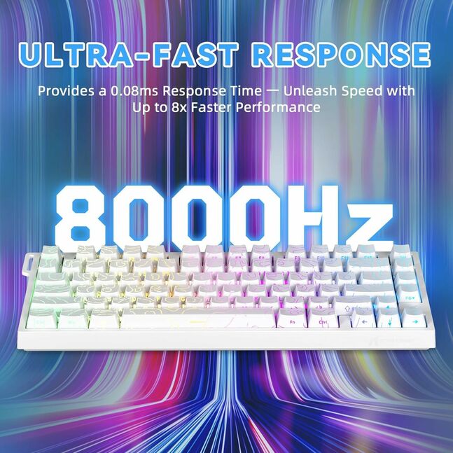 Attack Shark R82HE Wired Magnetic Switch Mechanical Keyboard White